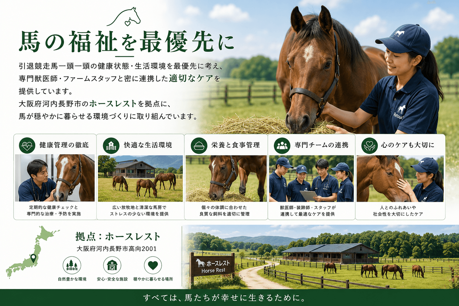 馬の福祉を最優先に