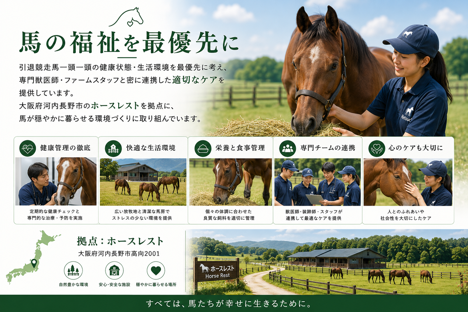 馬の福祉を最優先に